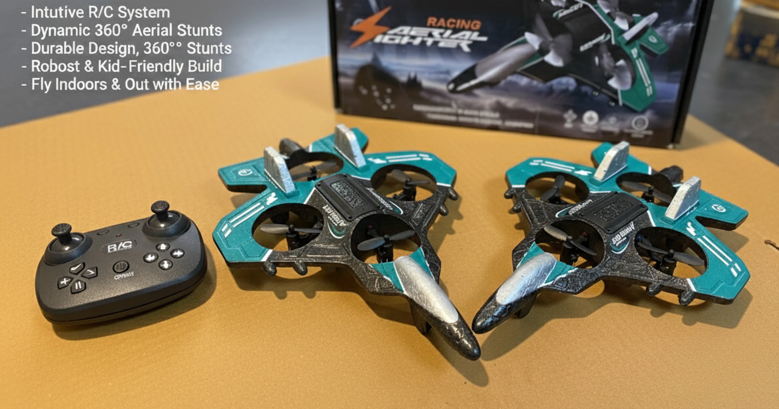 Racing Aerial Fighter 2.4GHz Remote Control Drone Aircraft with 4-Axis Propellers