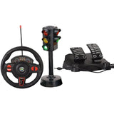RC Steering Wheel Racing Car Set with Pedals & Traffic Signal