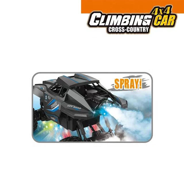 2.4GHz RC 4x4 Off-Road Climbing Spray Truck | 1:14 Scale, Smoke Effect &amp; LED Lights