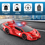 1:18 2.4Ghz RC Scale Transforming Car Kids Toys with 360 Degree Rotating Drifting