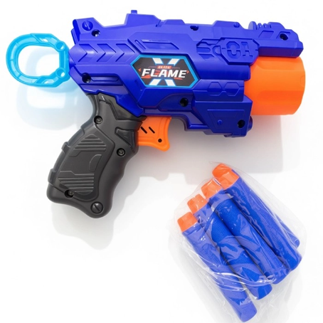 X Warrior Mini Dart Blaster | Compact NERF-Style Fun with 6 Foam Darts